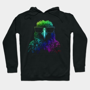 Crow Black Sunglasses Hoodie